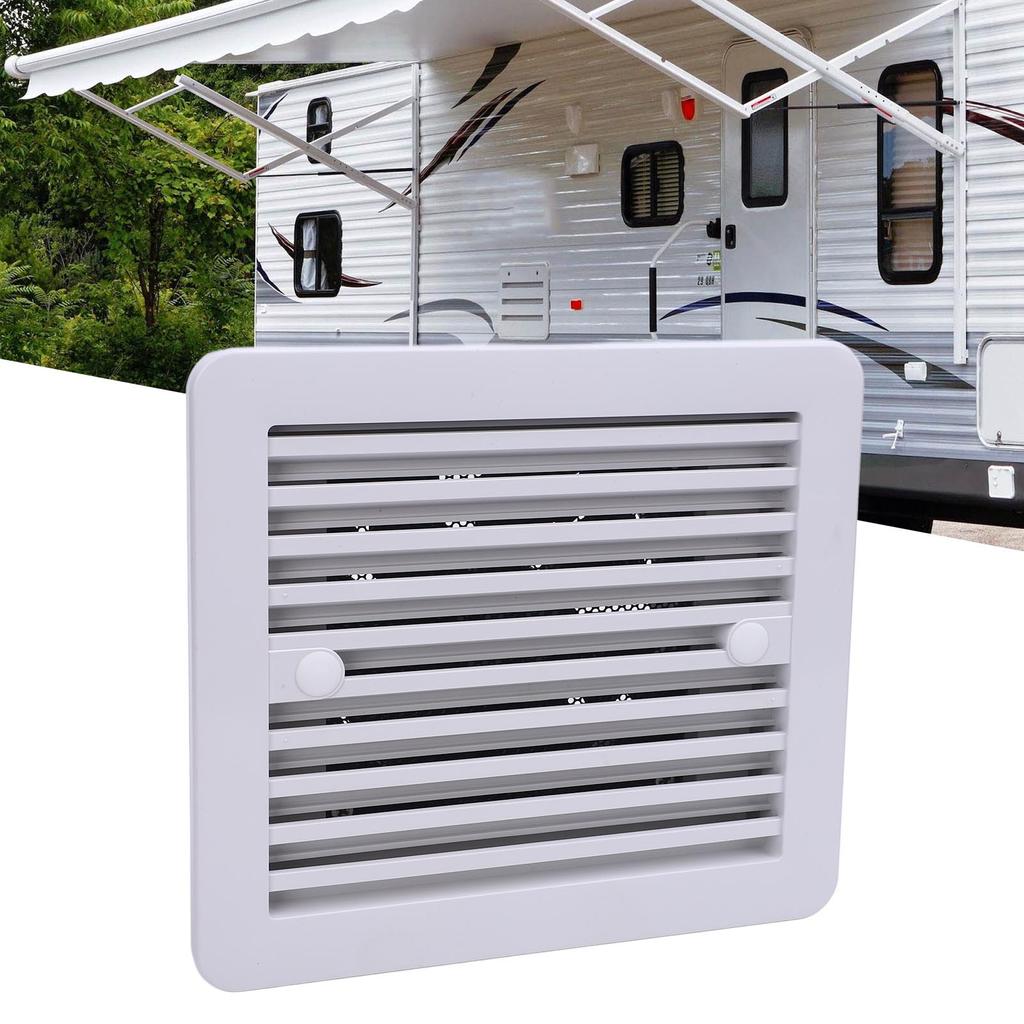 RV Side Vent Fan 12V One Way Silent Wind Air Ventilation Exhaust Fan for Motorhome Trailer Boat Camping Yachts 8.07x7.28in