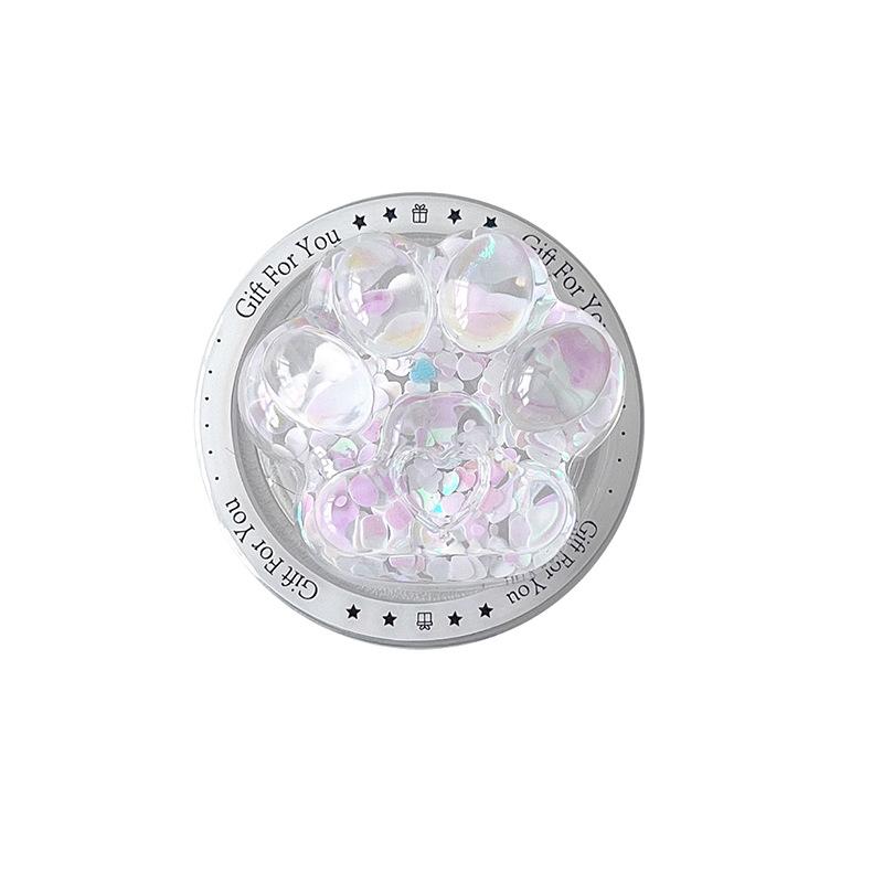 Wind Color Sequins Mobile Phone Airbag Bracket Women'S Advanced Sense Simulation Cat Claw Magnetic Desktop Bracket