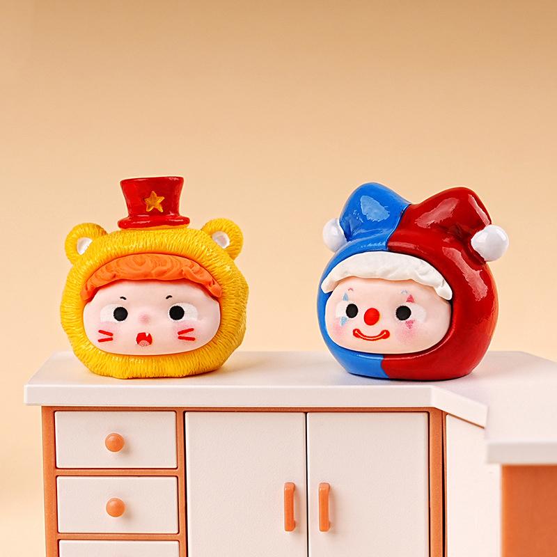 4Cm Circus Macaron Color Anime Figure Surrounding Model Ornaments Cute Desktop Decoration Ornaments Children'S Gift