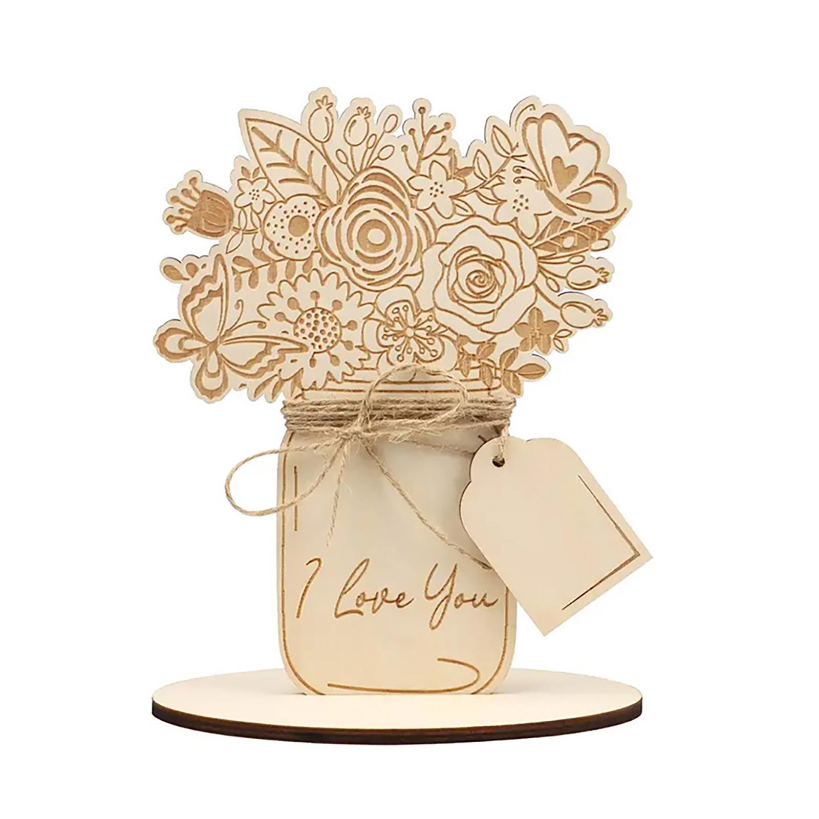 

Flower Bouquet Cards Double Sided Tabletop Ornaments DIY Crafts Mother s Day As shown in the picture #1