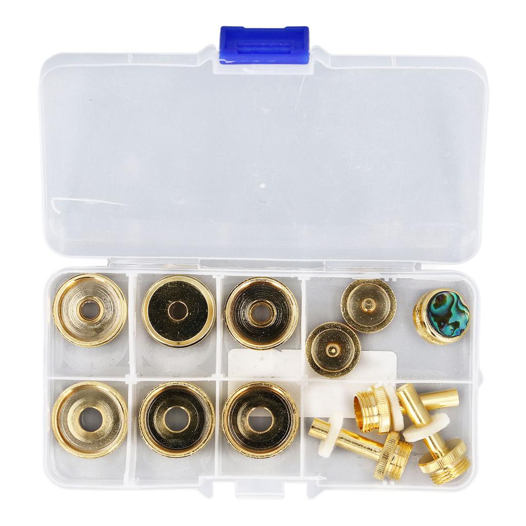 12 Pcs Set Trumpet Valve Finger Button Cap and Rod Exquisite Abalone Shell Trumpet Valve Parts for