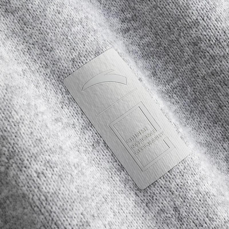 Anta Winter Polartec Fleece Knitted Cotton Jacket Unisex Jacket Chip-Gray Double-Dyed-Flower-Gray 152546708-1