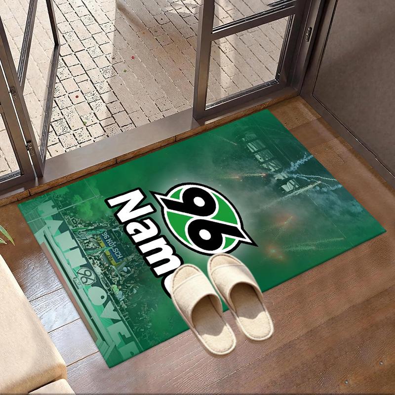 Custom Name Personalized Hannover 96 Football Print Carpet, Versatile Home Decor Rug, for Playroom, Apartment, Balcony, Entryway, Hallway Gift
