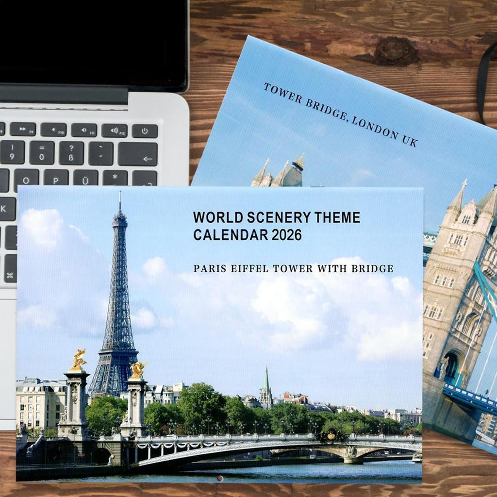 2026 Landscape Calendar Beautiful World Scenery Calendar Monthly Landscape Of Different Regions 12 Months Wall Hanging Calendar