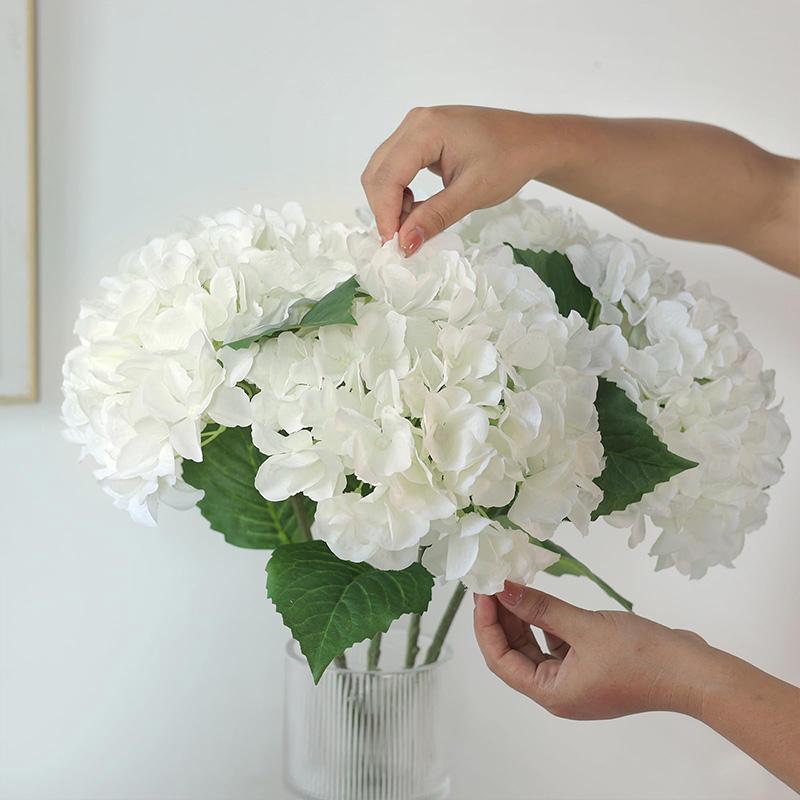 Artificial Flowers White Pink Hydrangea Really Touch Bridal Bouquet Fake Flowers Home Party Decoration Artificial Hydrangea