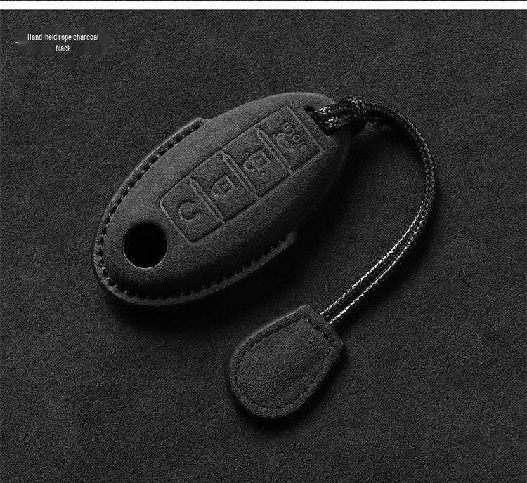 Nissan Key Cover: Full Wrap Suede Shell for Qashqai, Teana, X-Trail, Tiida, Loulan, Tuoda.