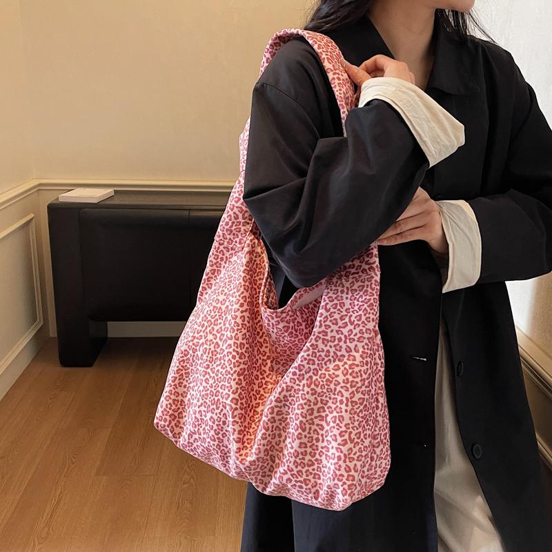 Women's Bag Leopard Print Shoulder Bag Underarm Bag Large Capacity Tote Bag