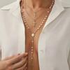 SHIXIN 3 Pcs/Set Trendy Jesus Cross Pendant Necklace for Women Elegant Imitation Pearl Stackable Sweater Chain 2026 New Jewelry