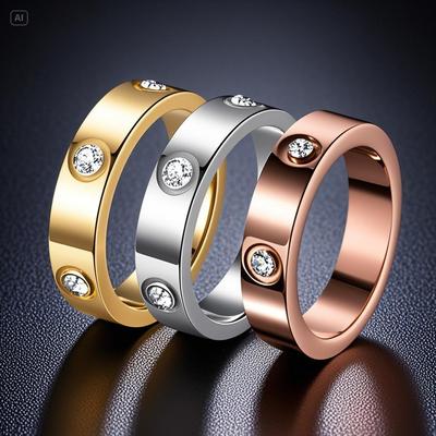 Women's High-End Titanium Steel Ring - Non-Fading Korean Simple Luxury Style