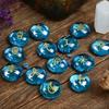 13Pcs Glass Runes Stone with Instruction and Storage Bag Irregular Divination Runes Stone Metaphysical Heal Runes