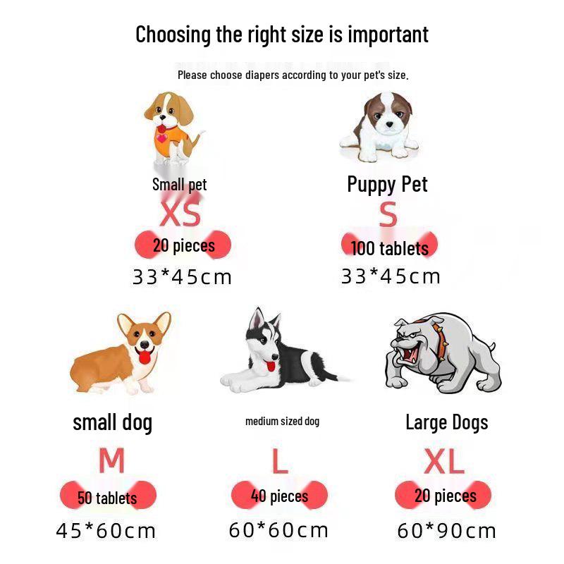 Pet Deodorizing Absorbent Dog Diapers - Thick Disposable Urine Pads for Dogs
