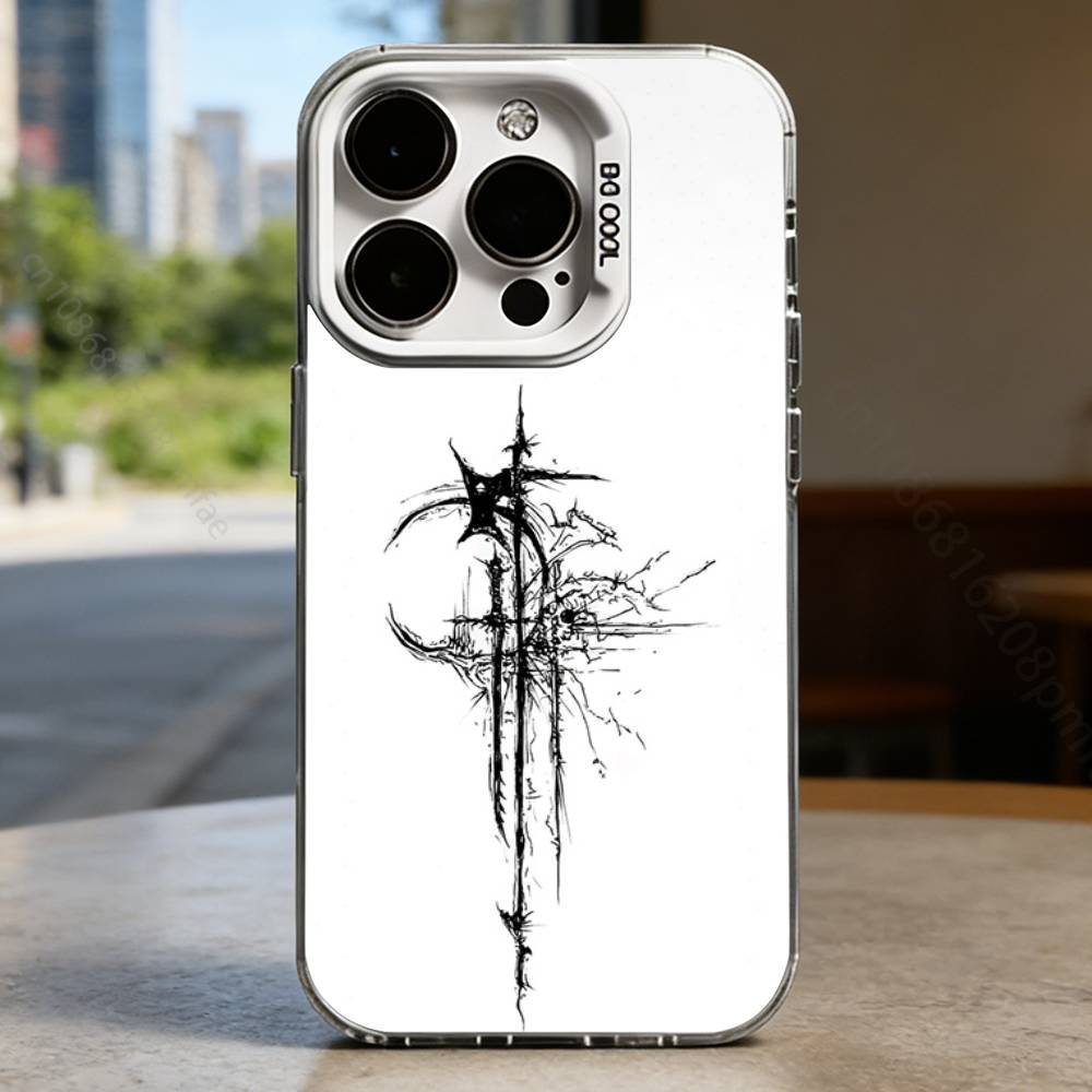 

Готический крест Жесткий чехол для телефона для IPhone 16 15 14 13 12 11 Pro Max Plus16E X XR XS Max ударопрочный Полное покрытие iPhone12PROMAX