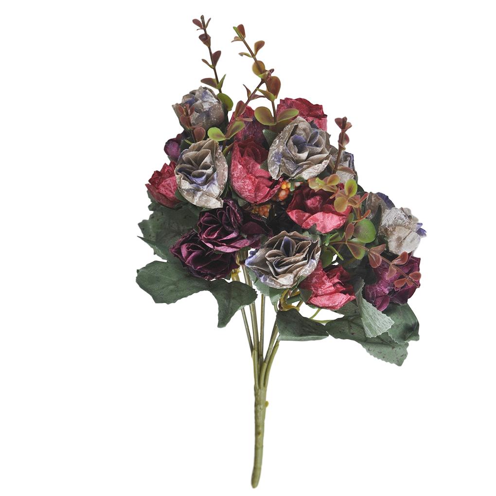 21Heads Artificial Rose Flower Silk Flower Wedding Party Bouquet Home Decor