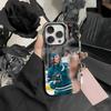 Custodia per Telefono Macklin Celebrini San Jose Sharks per iPhone 17,16,15,14,13,12,Pro MAX Nera Opaca Cover Antiurto