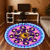 1pc Sun Moon Stars Round Chair mat office Area Rug - Non-Slip, Floor Mat for Office, Bedroom, Ideal home decor gift p0105030