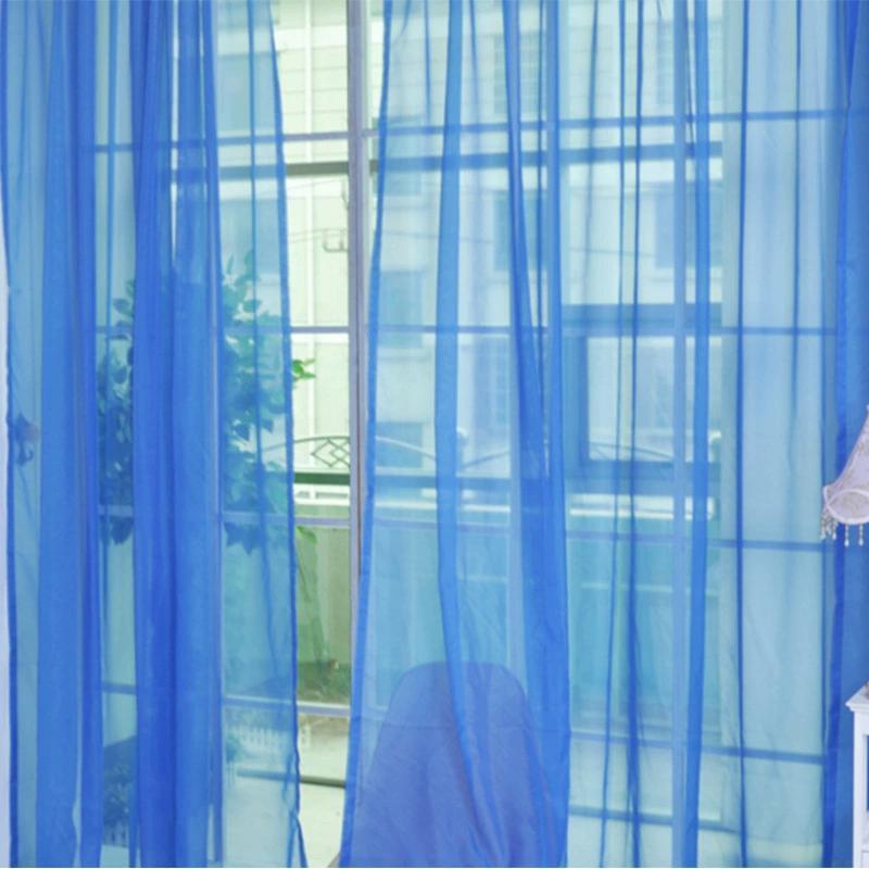 1Pcs 100*200cm Transparent Window Screens Lightweight Semi-see-through Curtains Perforations Suitable for Living Rooms Bedrooms