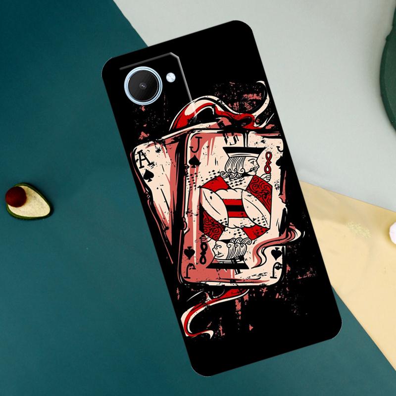 

Чехол для Realme GT7 Pro GT6 C67 C65 C63 C61 C55 C53 C51 C35 C71 C75 11 12 13 14 15 Pro Plus с изображением Туза Пик для Покера Realme C53