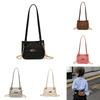 Simple Solid Color Shoulder Crossbody Bag With Chain Design For Daily Use