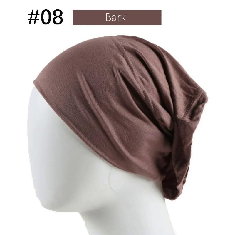 Modal Solid Color Women's High-Elasticity Mercerized Cotton Malaysian Tube Beanie Arabic Snood