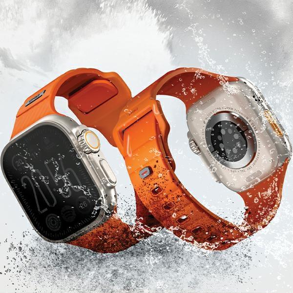 Uniq Pasek Stride Apple Watch Series1/2/3/4/5/6/7/8/9/Se/Se2/Ultra/Ultra 2 42/44/45/49Mm Fkm Rubber Strap Limonkowy/Lime Green