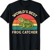Frog T Shirt Worlds Best Catcher Funny Toddler Boy Kids - Men's Summer Cotton Graphic Tee