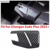 For Changan Eado Plus  - 2025 Central Control Gear Shift Knob Head Sticker Cover Trim ABS Carbon Fiber Accessories Interior