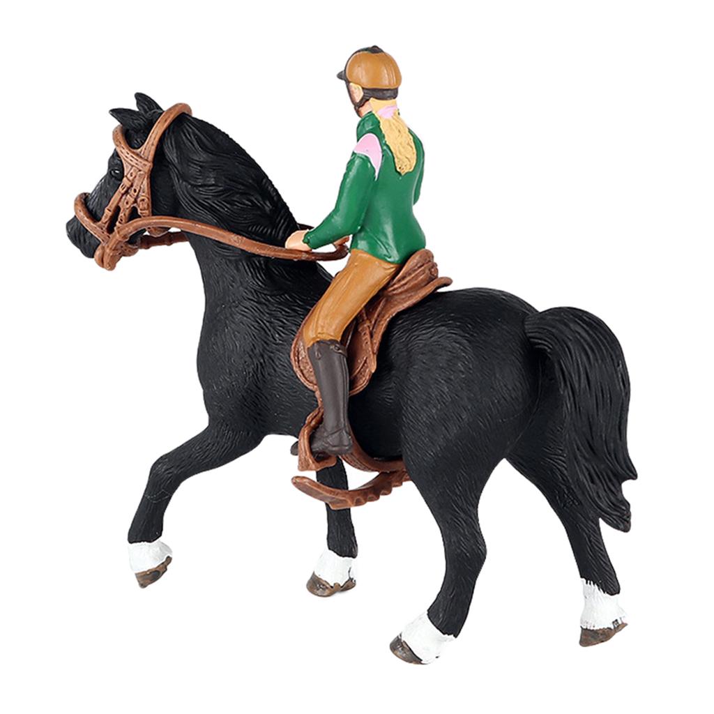 Plastic Handcrafted Riding Horse Figures,Kids Toys Gifts for Boys, Wild West Figurines