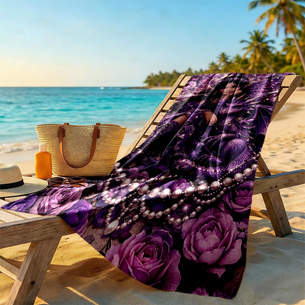 Gothic Style Beach Towel High Absorbency & Quick-Dry Comfortable Lightweight Suitable for Sports, Travel, Swimming, Yoga, Bathroom, Beach, And Pool