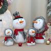 Delicate Christmas Snowman Doll Cartoon Cute Snowman Figure Christmas Window Decoration  Kids Toys