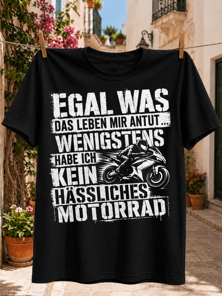 Gerunisex Motorcycle Humor With Sport Bike Illustration AndAt Least I Do Not Have An Ugly Motorcycl Unisex All TShirt