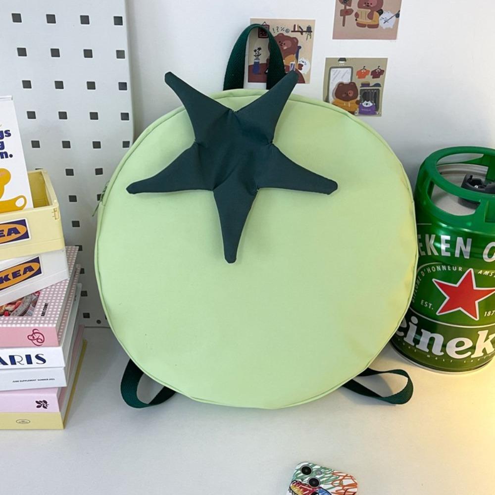 Cute Tomato Backpack Casual Student Schoolbag New Large Capacity Backpack  Teenagers