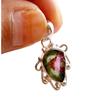 Natürlicher Wassermelonen-Turmalin Edelstein 925 Sterlingsilber Seltener Anhänger, Geschenk024