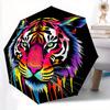 1pc Colorful Tiger Face Automatic Opening and Closing Umbrella R019