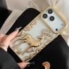 Women Girl's Glitter Diamond Elk Phone Case For iPhone 17 Air 12 13 14 15 16 17 Pro Max Transparent Plating Soft Silicone Cover