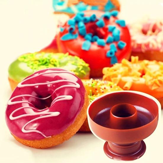 Doughnut Mold Reusable Decorative Plastic Non-Stick DIY Cookie Making Mould for Baking