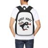 Cute Pingu Penguin Fishing Student Backpack School Bag Hiking Travel Daypack for Men Women Fashion Bookbag Shoulder Bags