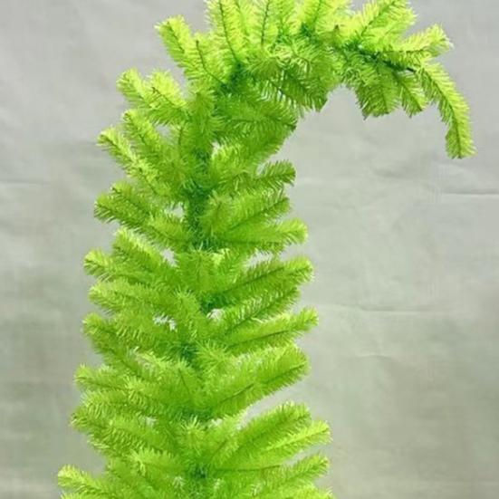 Lighted Pine Needle Christmas Tree Top Curved Artificial Green Xmas Tree with String Light for Tabletop Centerpiece Holiday Indoor Decor