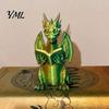 Dragon Statue for Garden Reading Figurine with Glasses, Statue, 3D Printed Bookshelf Decor, Whimsical Desktop Ornament, Gift Book Lovers Fantasy