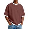 GMXIA Men's Fashion O-neck Short Sleeves Summer Spring Casual Blouses & Shirts