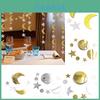 Lindamente Feito Pendente de Parede Lua Estrela Ilumine Qualquer Quarto Com Esta Decoração Moderna!