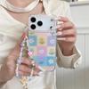Spring Floral Grid Chain Case for iPhone 17, 16 Pro Max, 15 Pro