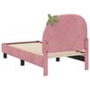 Kids Bed Frame with Headboard Pink 70 x 140 cm Velvet