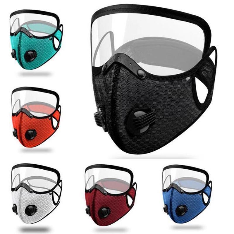 New Cycling Face Mask With Filter Goggles Dust Mask Sport Washable Reusable Facemask For Men Bandana Actived Carbon Filters