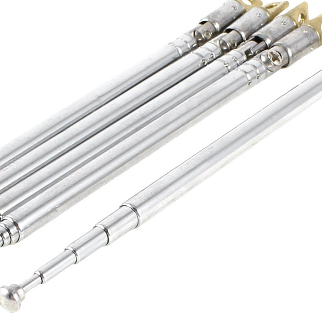 uxcell Universal Telescopic Antenna 80 Degree 11cm-32cm Length 5 Sections
