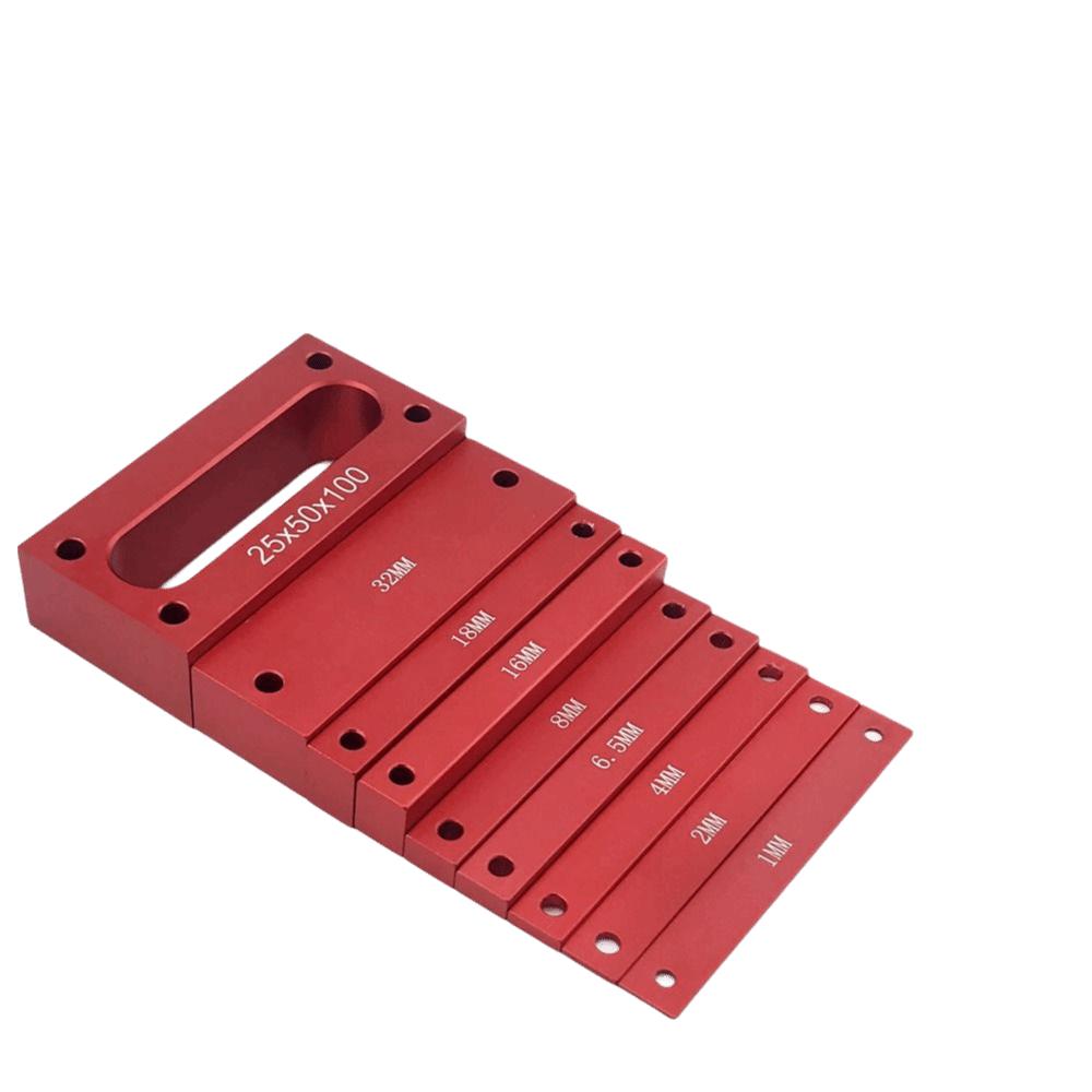 Aluminum Alloy Height Gauge Blocks Metric Setup Calibration Setup Blocks Stackable Design Size Markings Measuring Tools