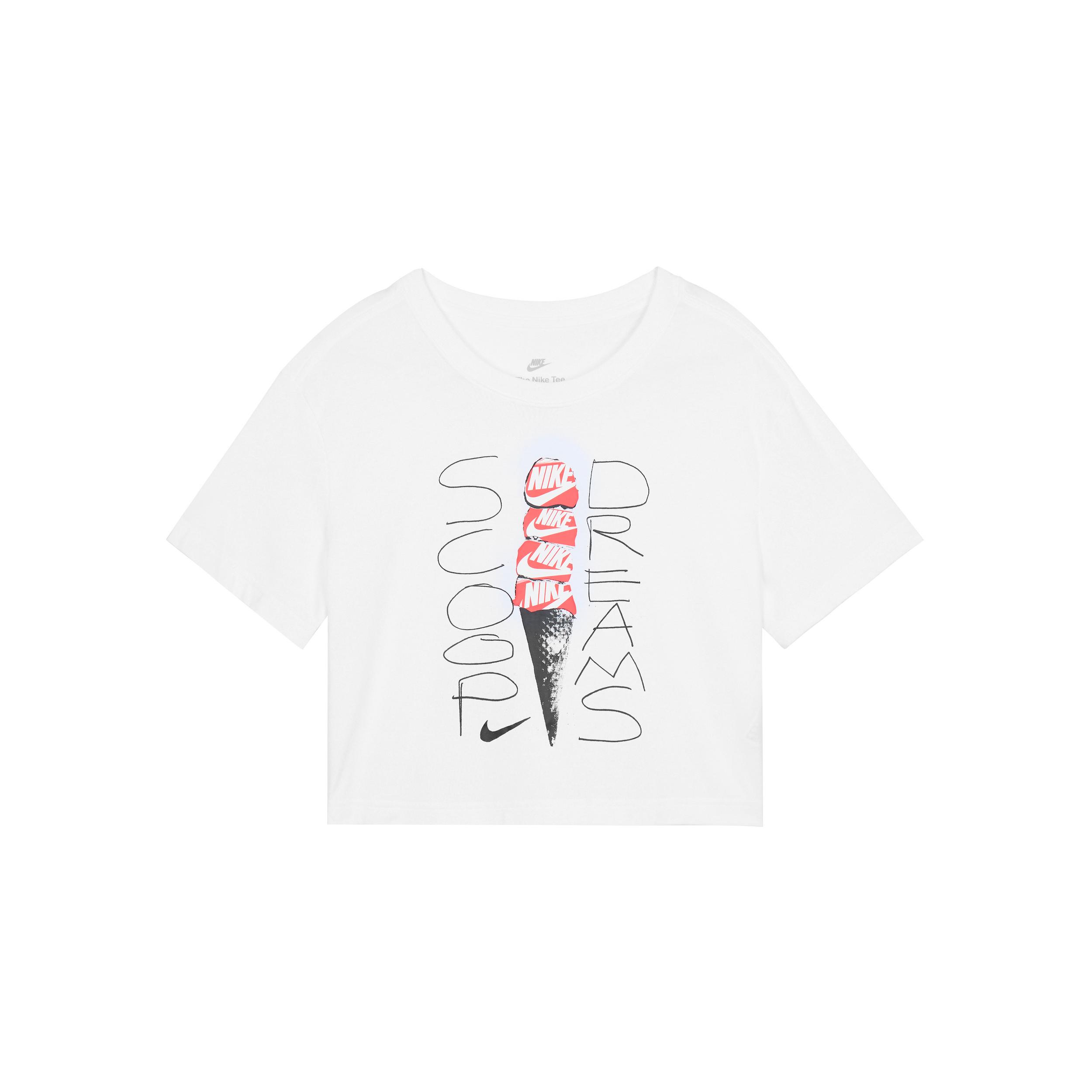 

New Nike Sportswear Women ss Retro Crewneck Pullover T-Shirt White FB8110-100 XL