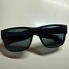Used Sunglasses Matte Black Square Dimmable Sunglasses