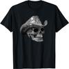Totenkopf aus Diamanten mit Cowboyhut T-Shirt