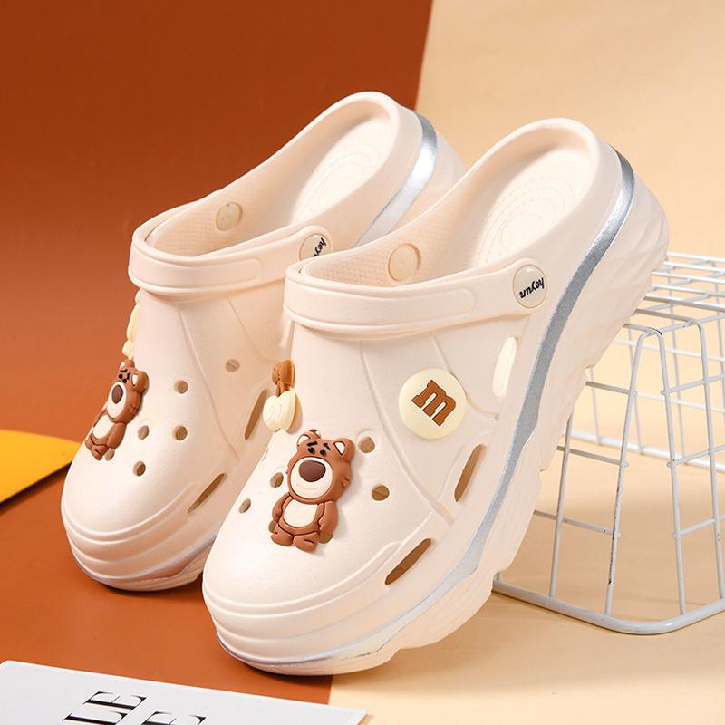 

Muffin platform sandals summer Korean version slippers outside wear non-slip beach bag head half drag tide 39/40
