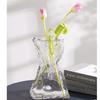 Wind Flower Vase Advanced Transparent Vase Glass Living Room Desktop Hydroponic Flower Arrangement Creative Decoration